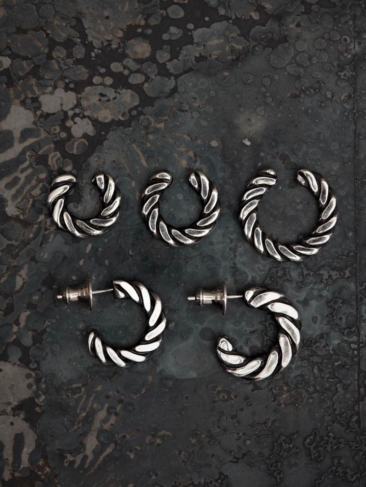 プレス イヤーカフ 片耳 / PRESS EARCUFF (MEDIUM) SV / シルバー