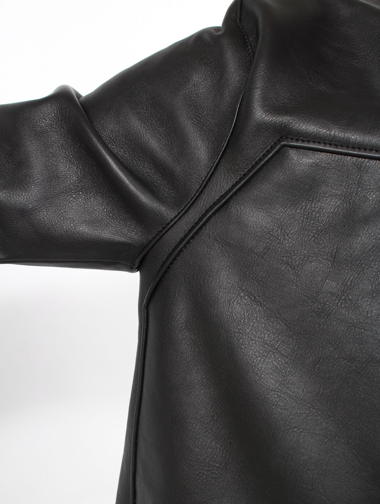 【25SS】6ポケット パネル レザー ワークジャケット / 6 POCKET PANEL LEATHER WORK JKT / ブラック