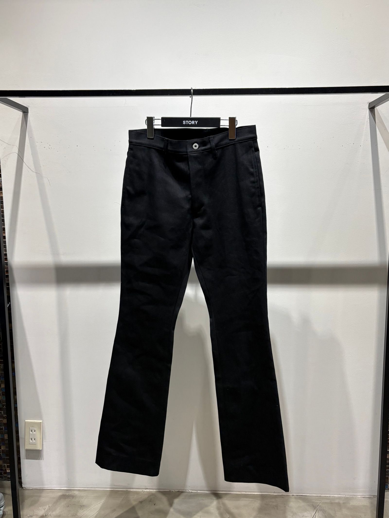 【26AW】YM トラウザー フレア デニム パンツ / YM TROUSER / ブラック