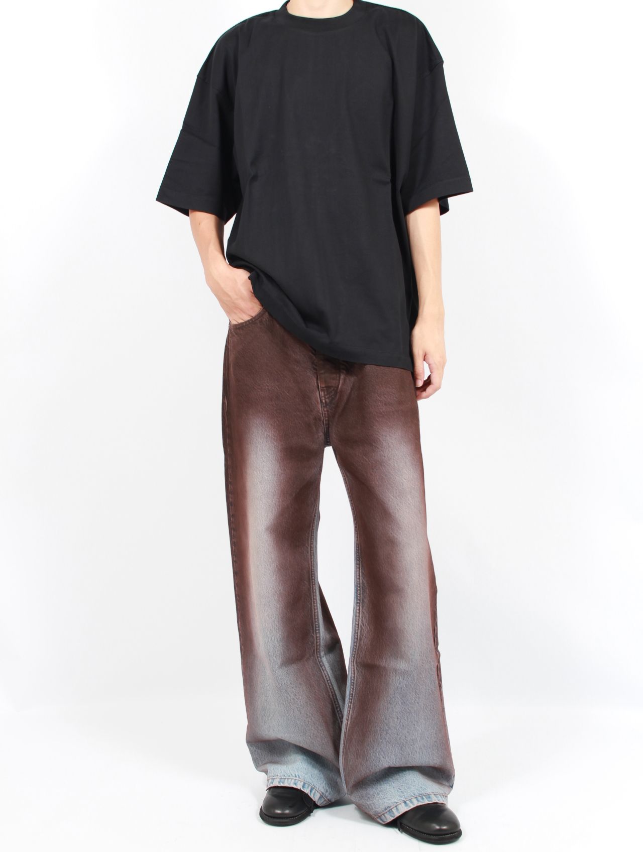 【25AW】ビッグ Tシャツ / BIG TEE / BLACK HEAVY JERSEY(ブラック)