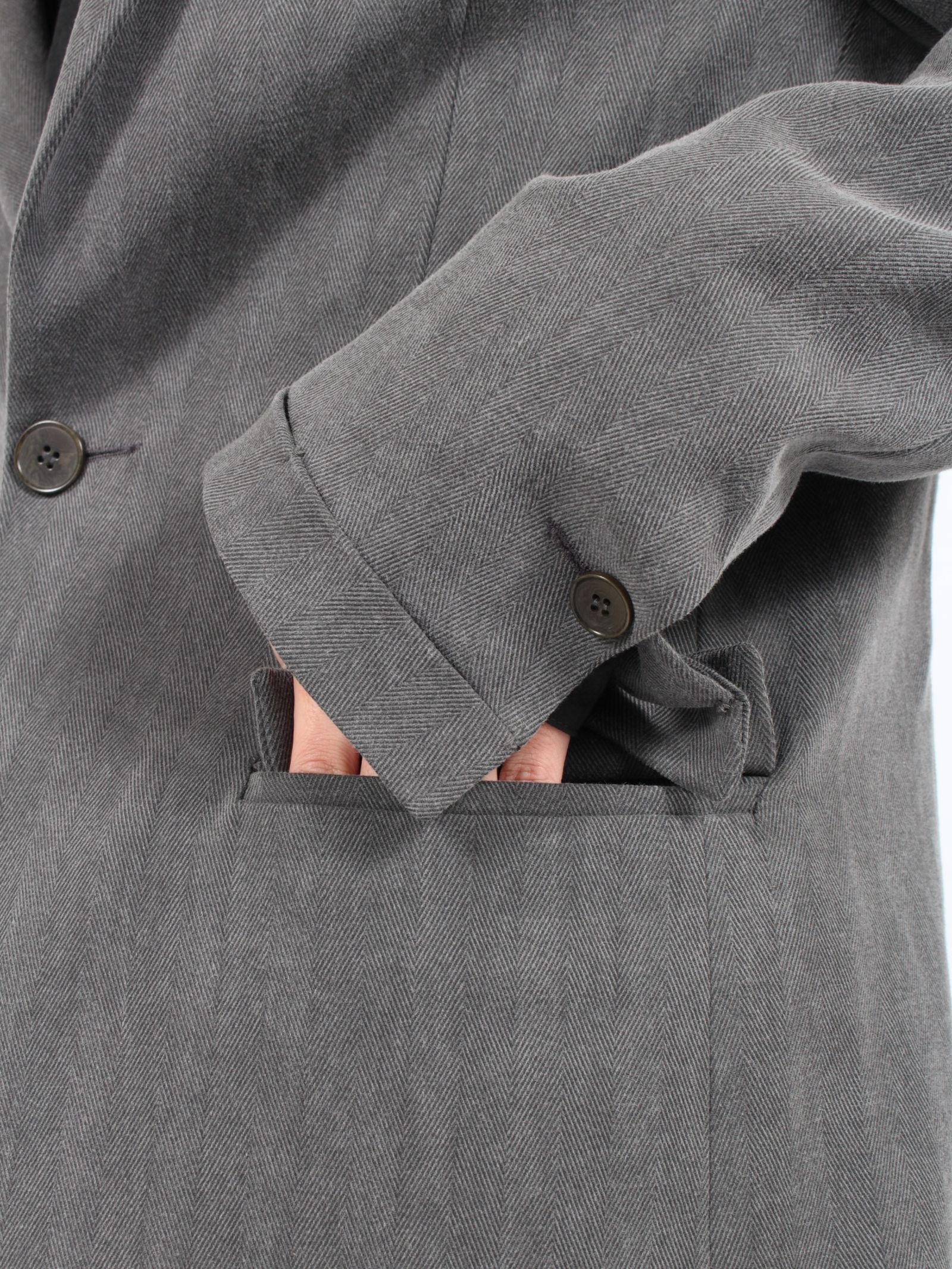 【24AW】モデュラー ヘムジャケット / MODULAR HEM JACKET / オフブラック