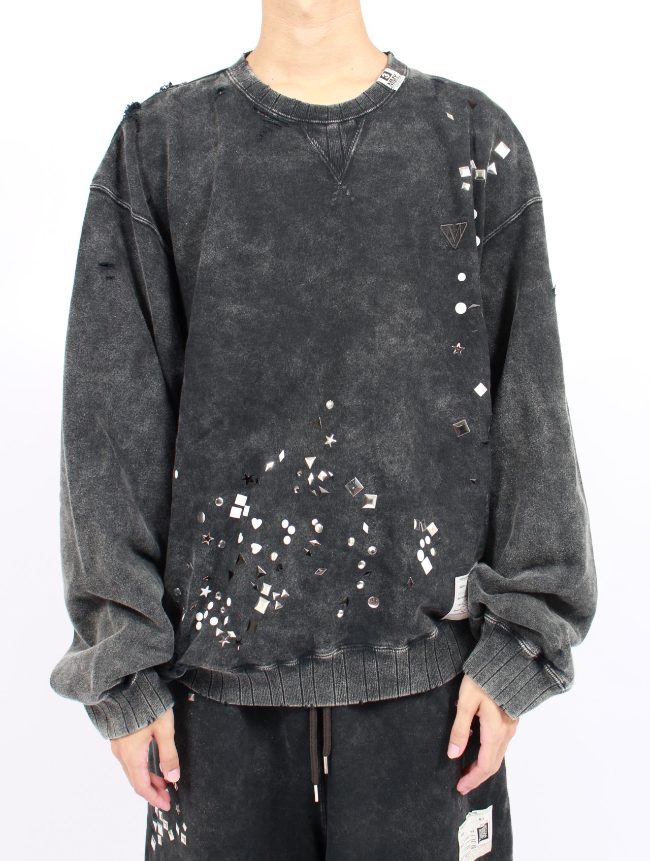 【25AW】エンブリッシュ ブリーチ プルオーバー / EMBELLISH BLEACH PO / ブラック