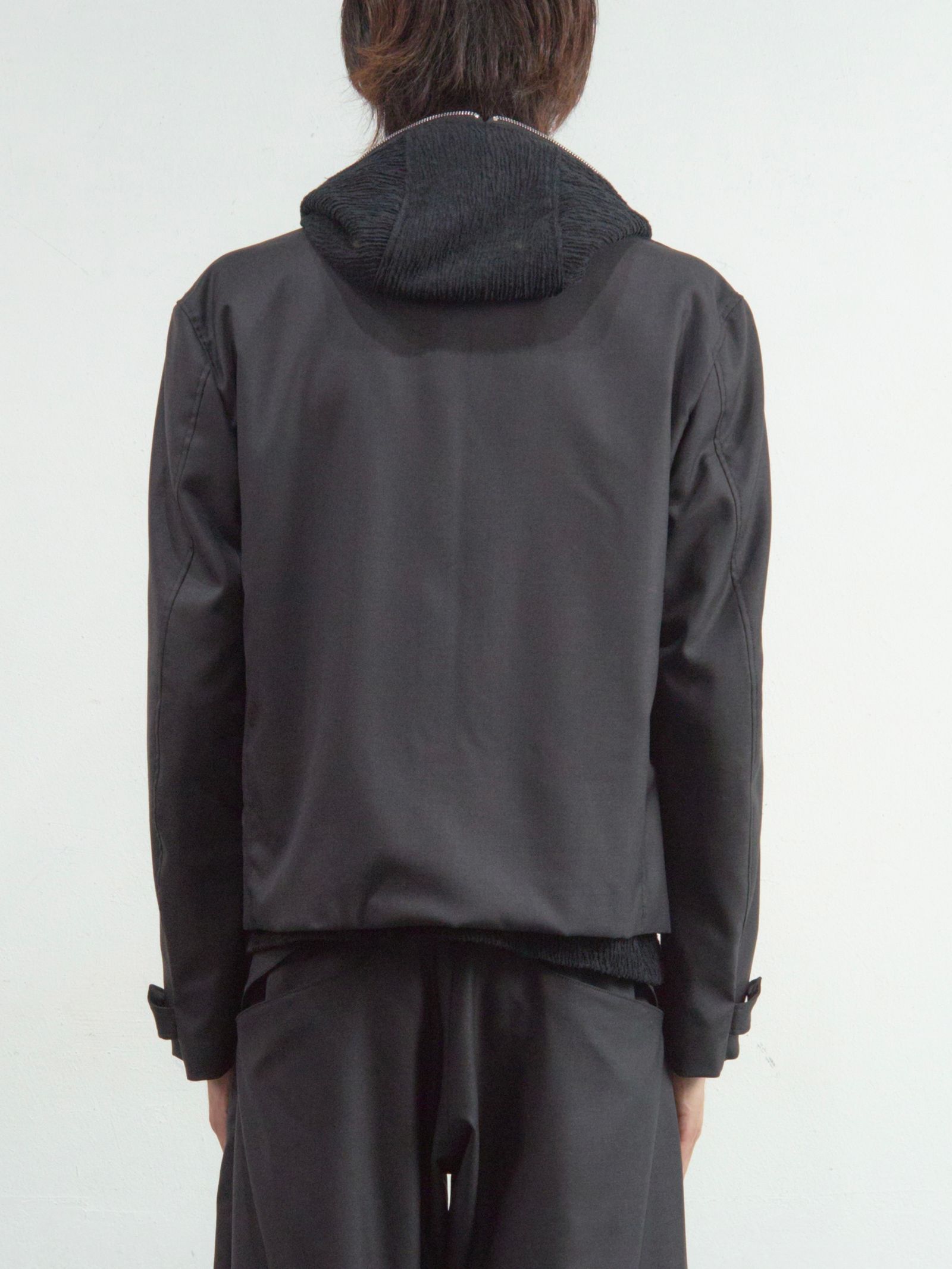 【26SS】ショート ジップ アップ ジャケット / SHORT ZIP UP JACKET / ブラック