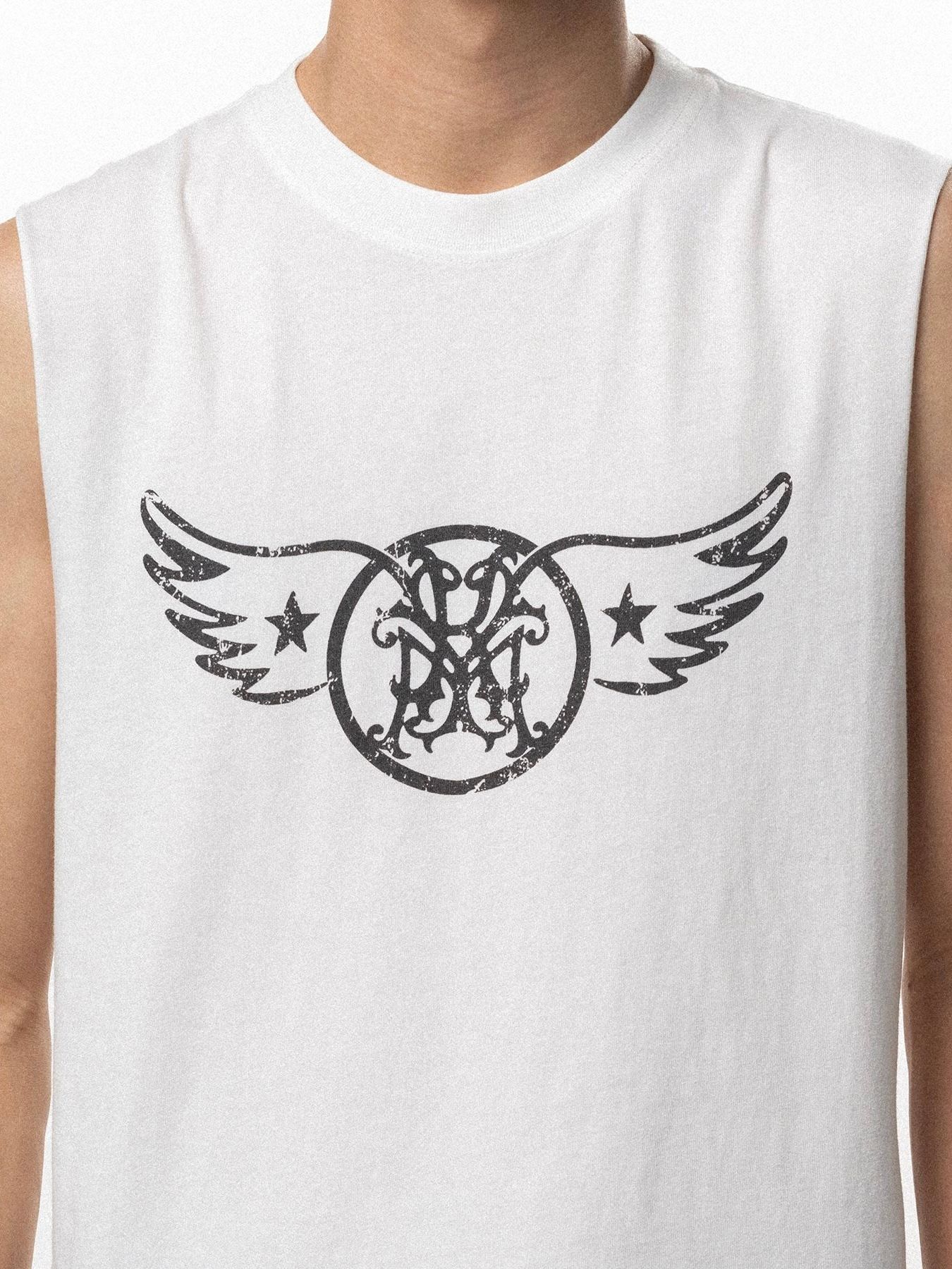 【26SS】"エアロ-カミヤ" スリーブレス Tシャツ ノースリーブ カットソー / "AERO-KMY" SLEVELESS T-SHIRT / ホワイト