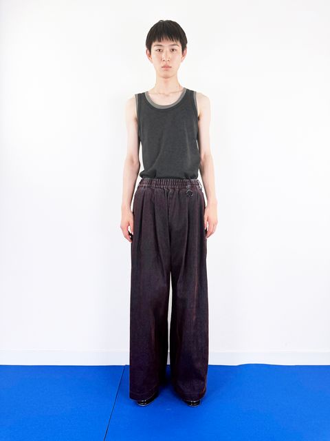 【26SS】 カバード デニム トラウザーズ / COVERD DENIM TROUSERS / ブラウン