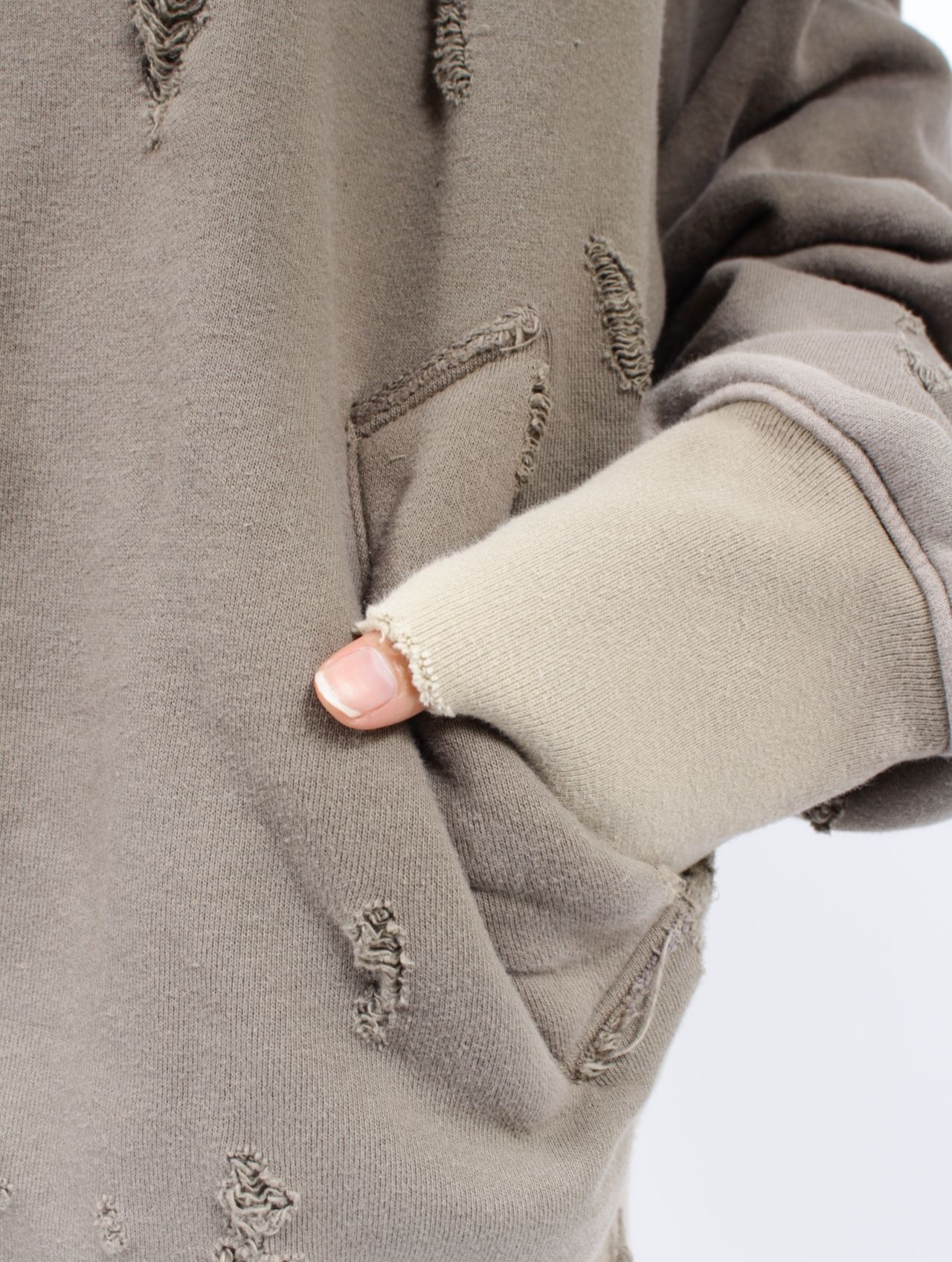 defeated sanity zipper パーカー　テクニカルブルータルデス SUBLATIONS - 【25SS】スラント ジップ ダメージ加工 パーカー