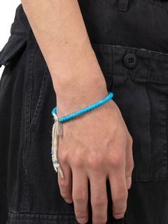 【25AW】グラス ビーズ ブレスレット / GLASS BEADED BRACELET / アクア