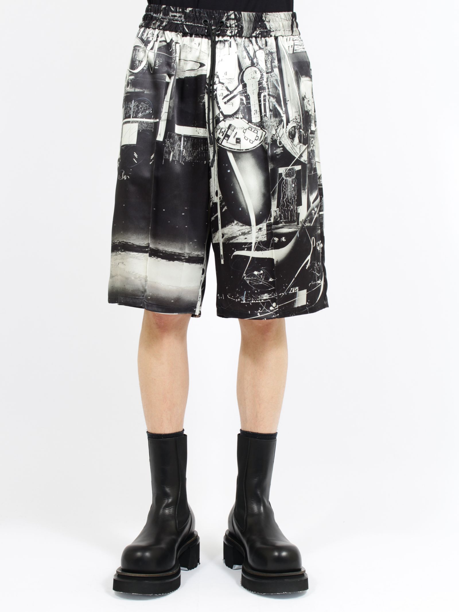 【26SS】佃弘樹 グラフィック パンツ / × HIROKI TSUKUDA GRAPHIC PANTS / ブラック