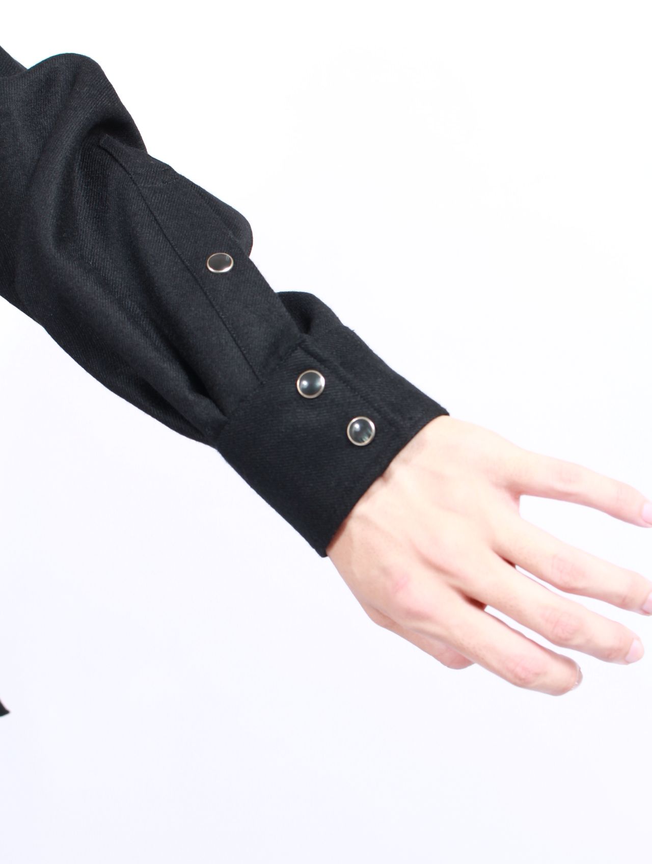 【25AW】ウール シャツ ウエスタンシャツ / WOOL SHIRTS / ブラック