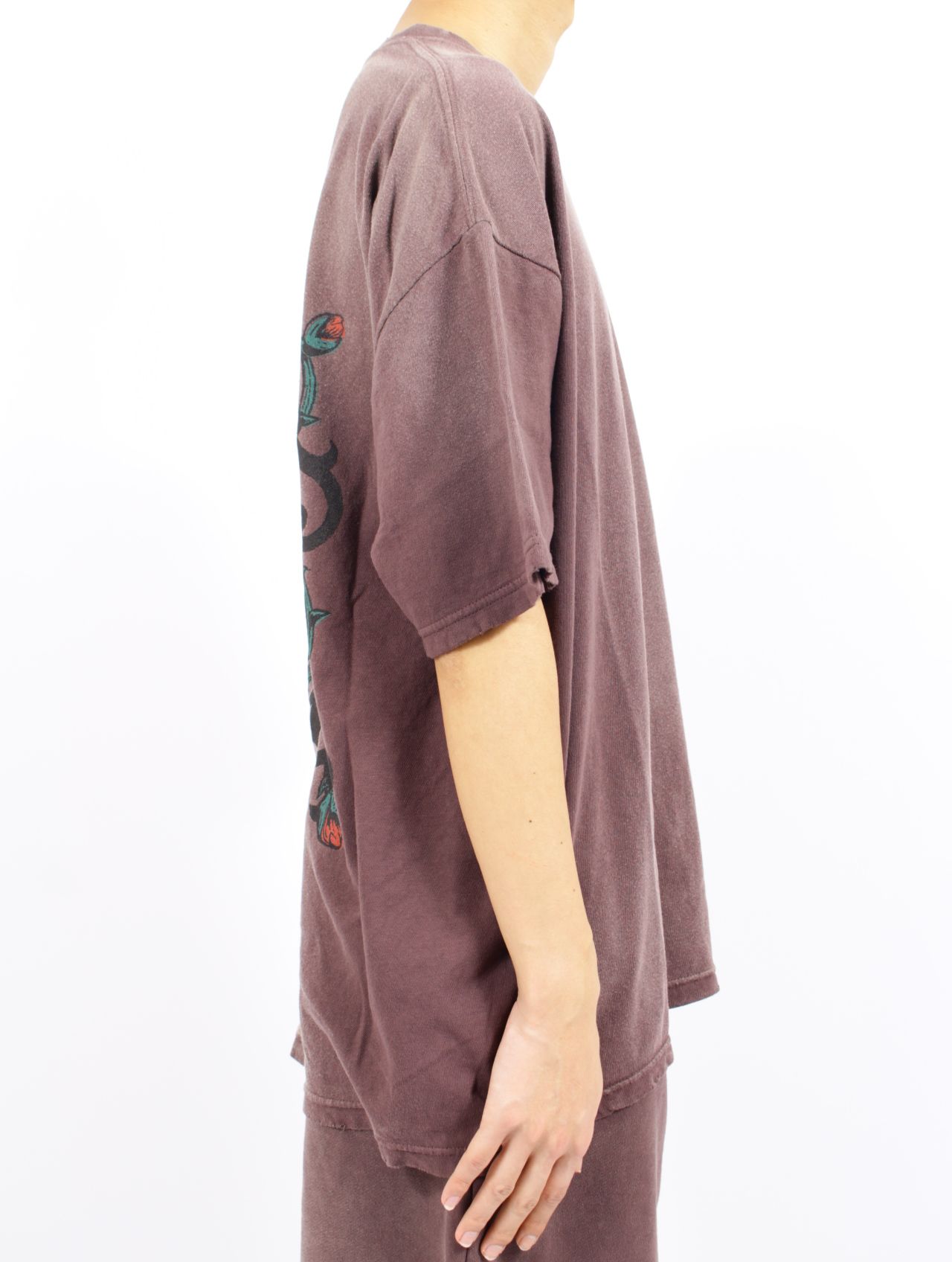 【25SS】"カミヤ-ローズ" ディストレスド ポケット Tシャツ 半袖 カットソー / “KMY-ROSE” DISTRESSED POCKET TEE / ブラウン