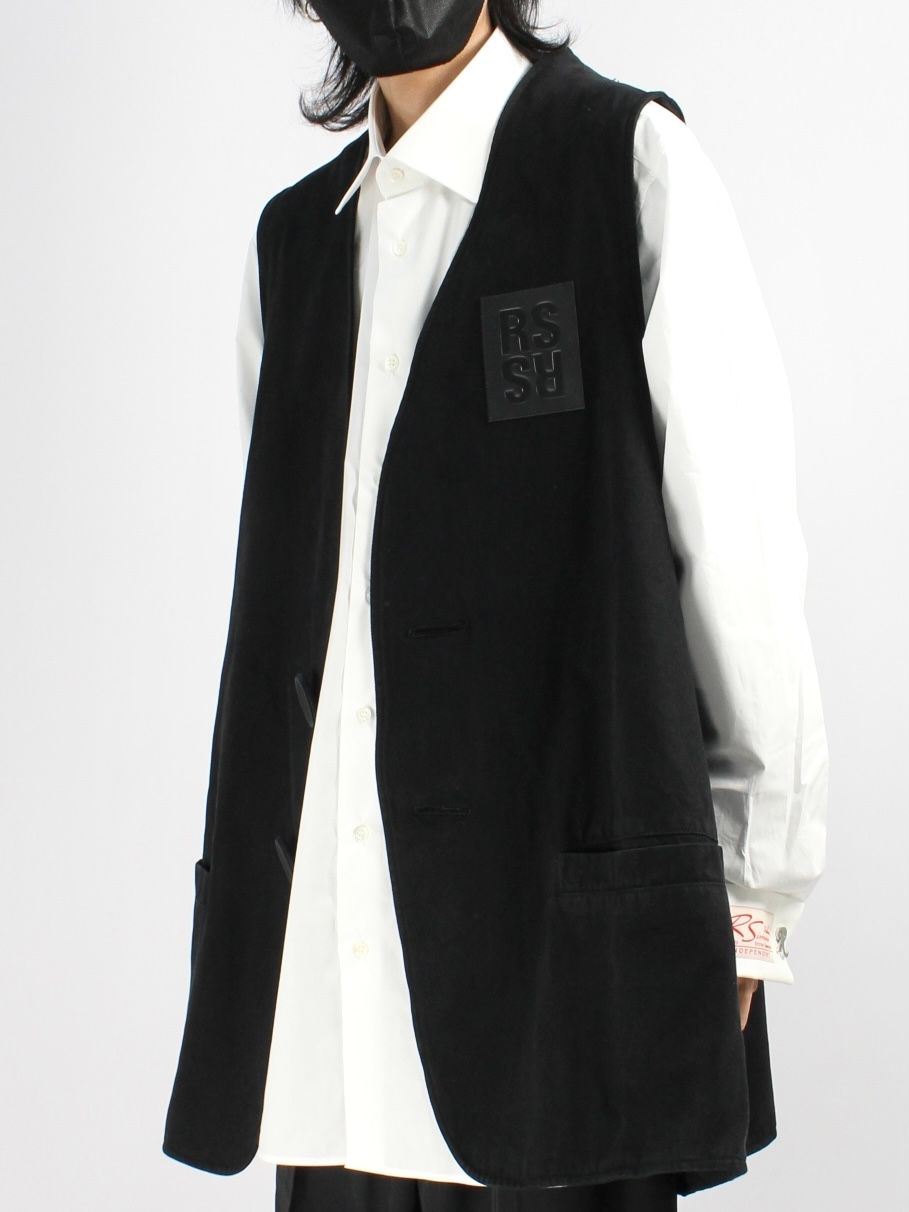 RAF SIMONS 22SS Denim oversized gilet-