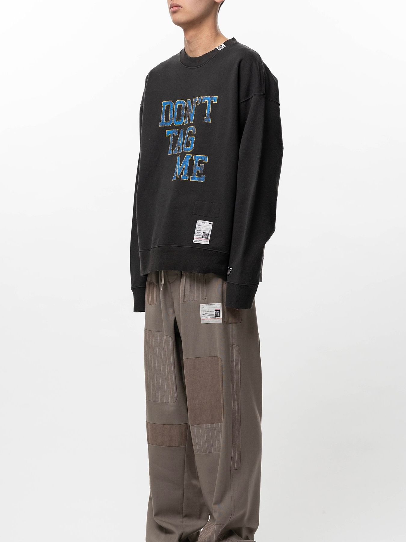 【26SS】ドント タグ ミー プリント スウェットシャツ 長袖カットソー / DON'T TAG ME PRINTED PULLOVER / ブラック