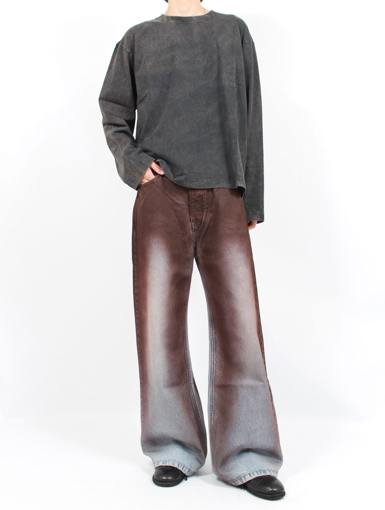 【25AW】スパーク ロングスリーブ 長袖 Tシャツ / SPARK LONGSLEEVE / WASHED BLACK JERSEY(ウォッシュブラック)