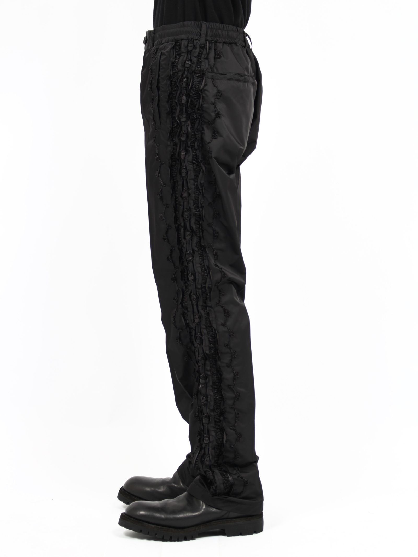 【25SS】シャーリング トラウザーズ / SHIRRING TROUSERS / ブラック