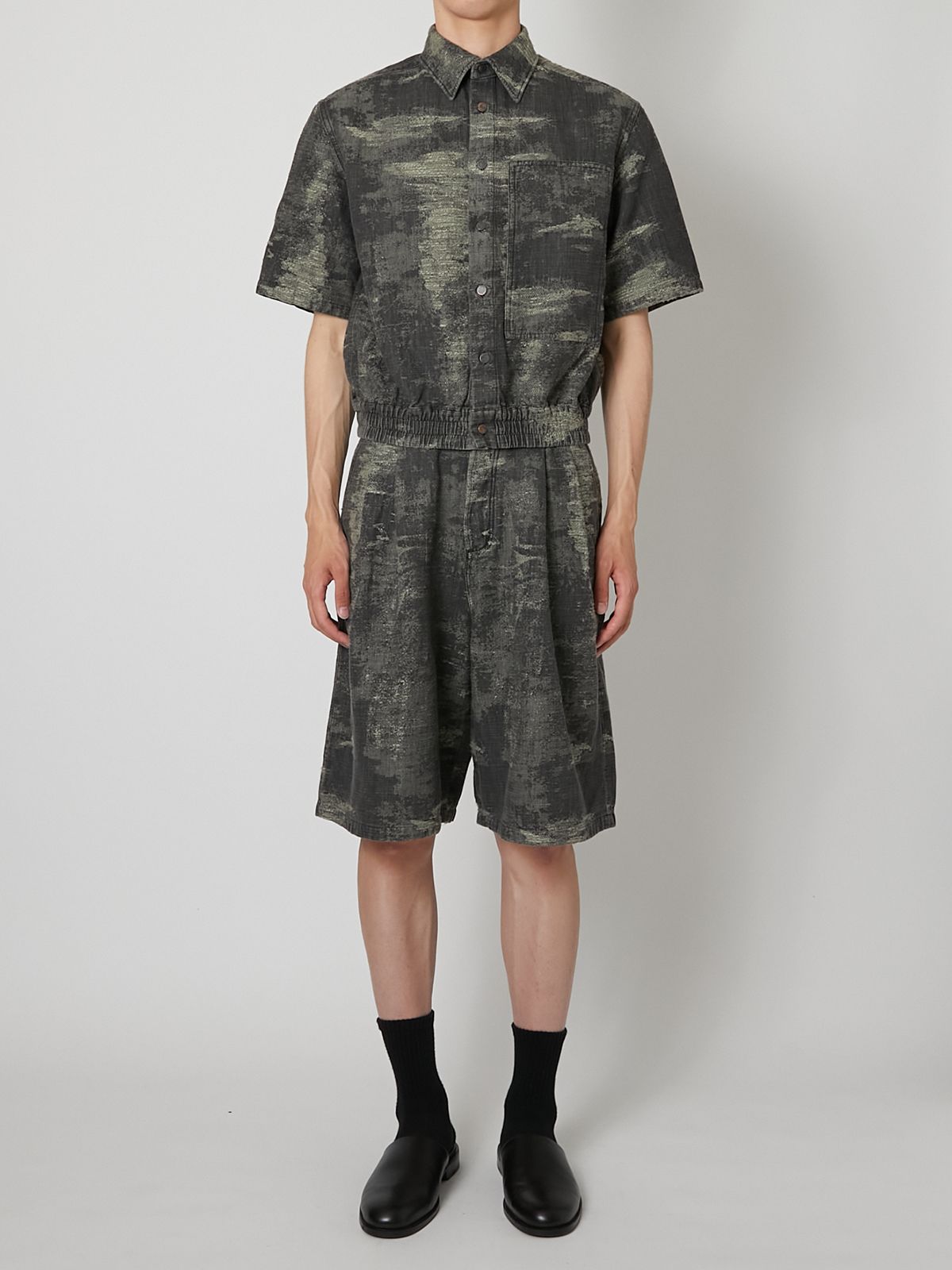【27SS】デニム シャツ 半袖 Tシャツ / DENIM SHIRT / グレー