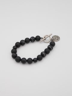 【25AW】定番 数珠 ジュズ ブレスレット オニキス / JUZU BRACELET / ブラック×シルバー