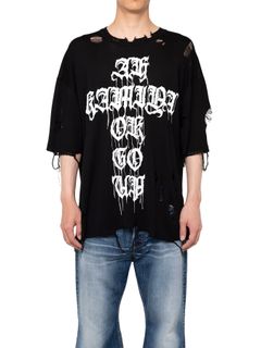 KAMIYA - 【24SS】プリンテッド ニット Tシャツ / PRINTED KNIT TEE 