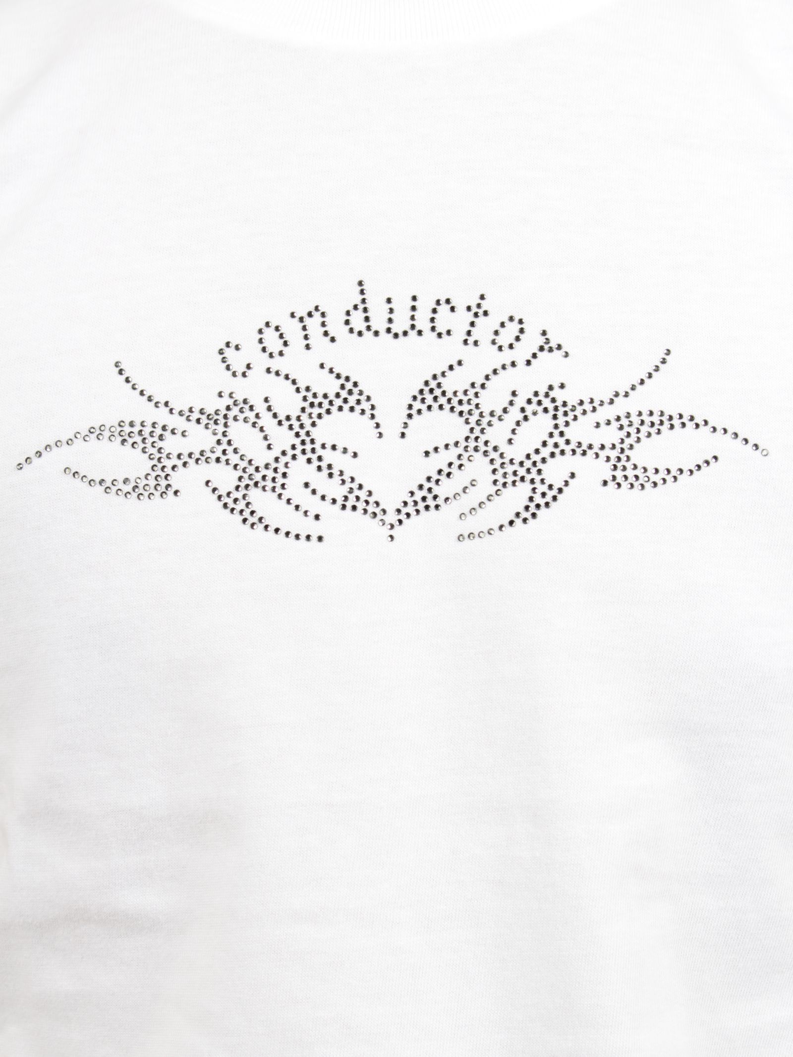 【26SS】ストーン デコレート ハート トライバル ミニ Tシャツ / STONE DECORATED HEART TRIBAL MINI T-SHIRT / ホワイト