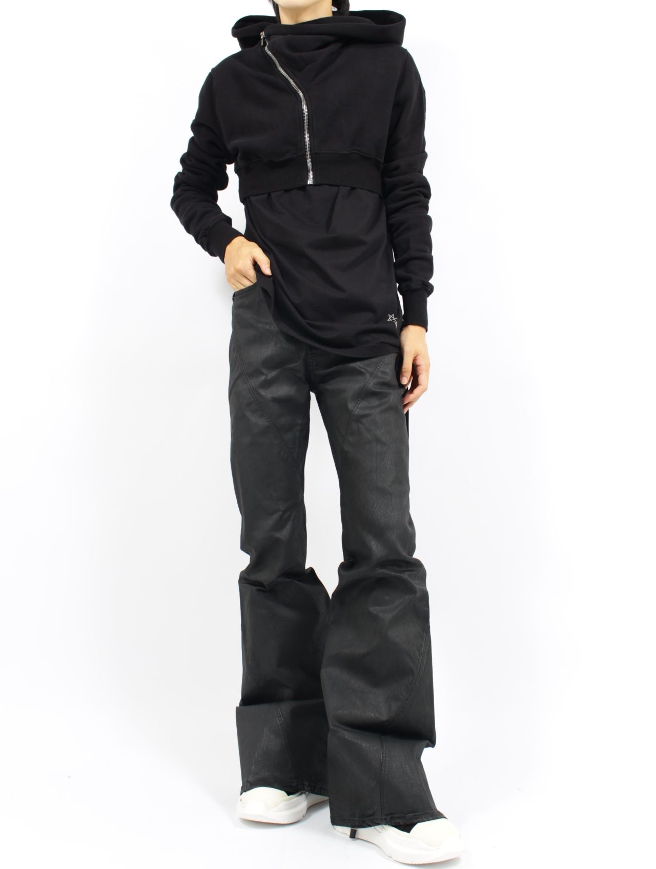 関送込【RICK OWENS】フレアジーンズ コーティング キャメル 関送込【RICK OWENS】フレアジーンズ コーティング キャメル