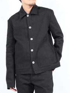 【24AW】スプリット レイヤー バック デニムジャケット / SPLIT LAYER BACK DENIM JACKET / オフブラック
