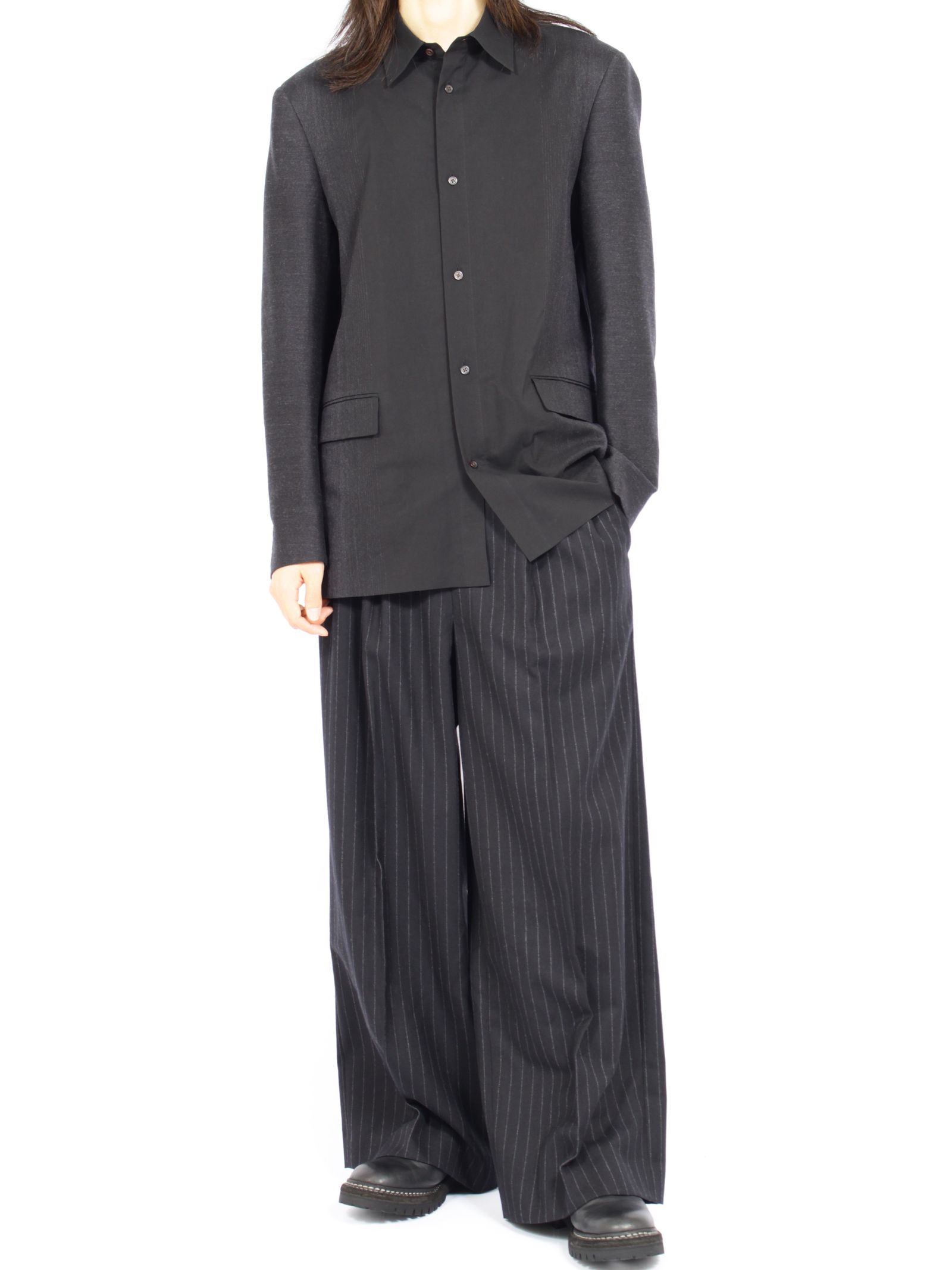 【26AW】トランジショナル シャツ ジャケット / TRANSITIONAL SHIRT JACKET / ブラック