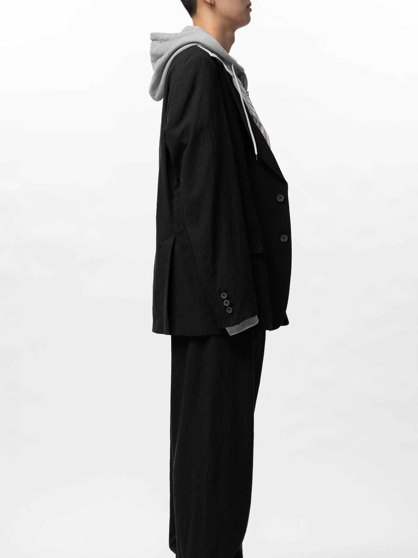 【26SS】トリプル レイヤード ジャケット / TRIPLE LAYERED BLAZER / ブラック