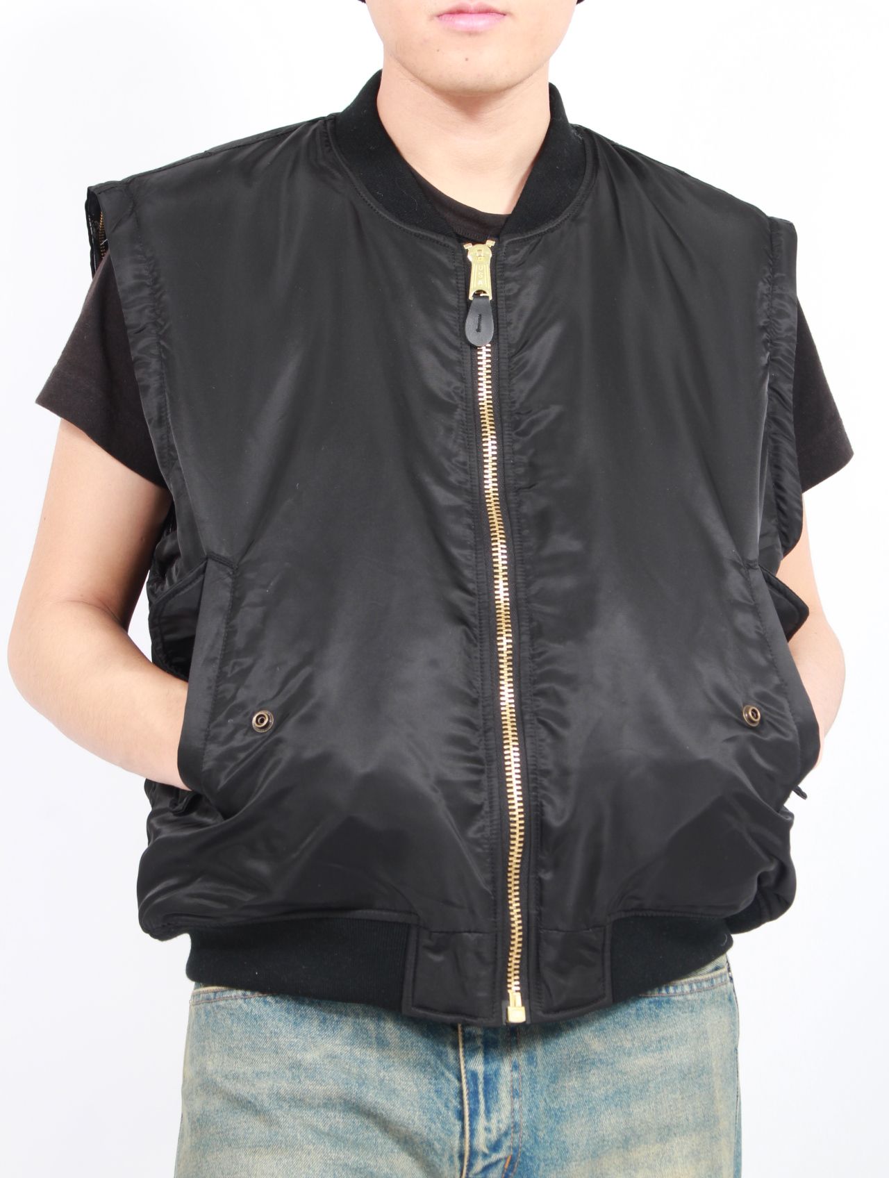 【25SS】Hiroki Tsukuda ブラフィック 転写 FOSTEXコラボ 4WAY リバーシブル ボンバー ジャケット / × FOSTEX 4WAY BOMBER JACKET / ブラック
