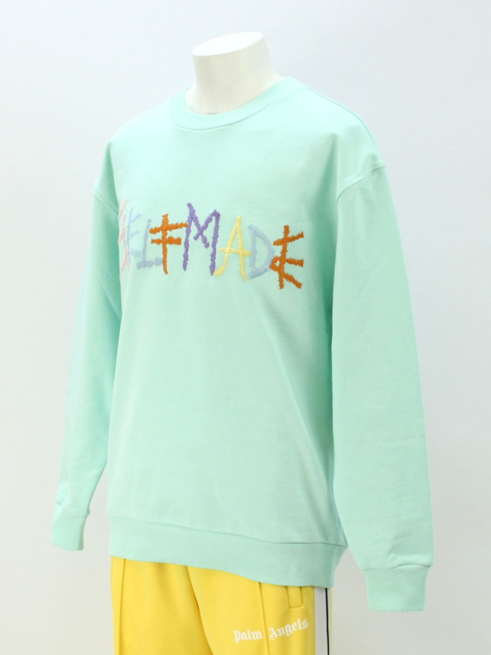 刺繍ロゴ スウェット / FAIR AQUA SWEATSHIRT WITH MULTI LOGO / アクア × マルチ