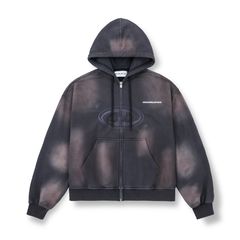 【26AW】フェード  ウォッシュ ジップ アップ フーディー / FADE WASH ZIP HOODIE / FADED ASH(ブラック)