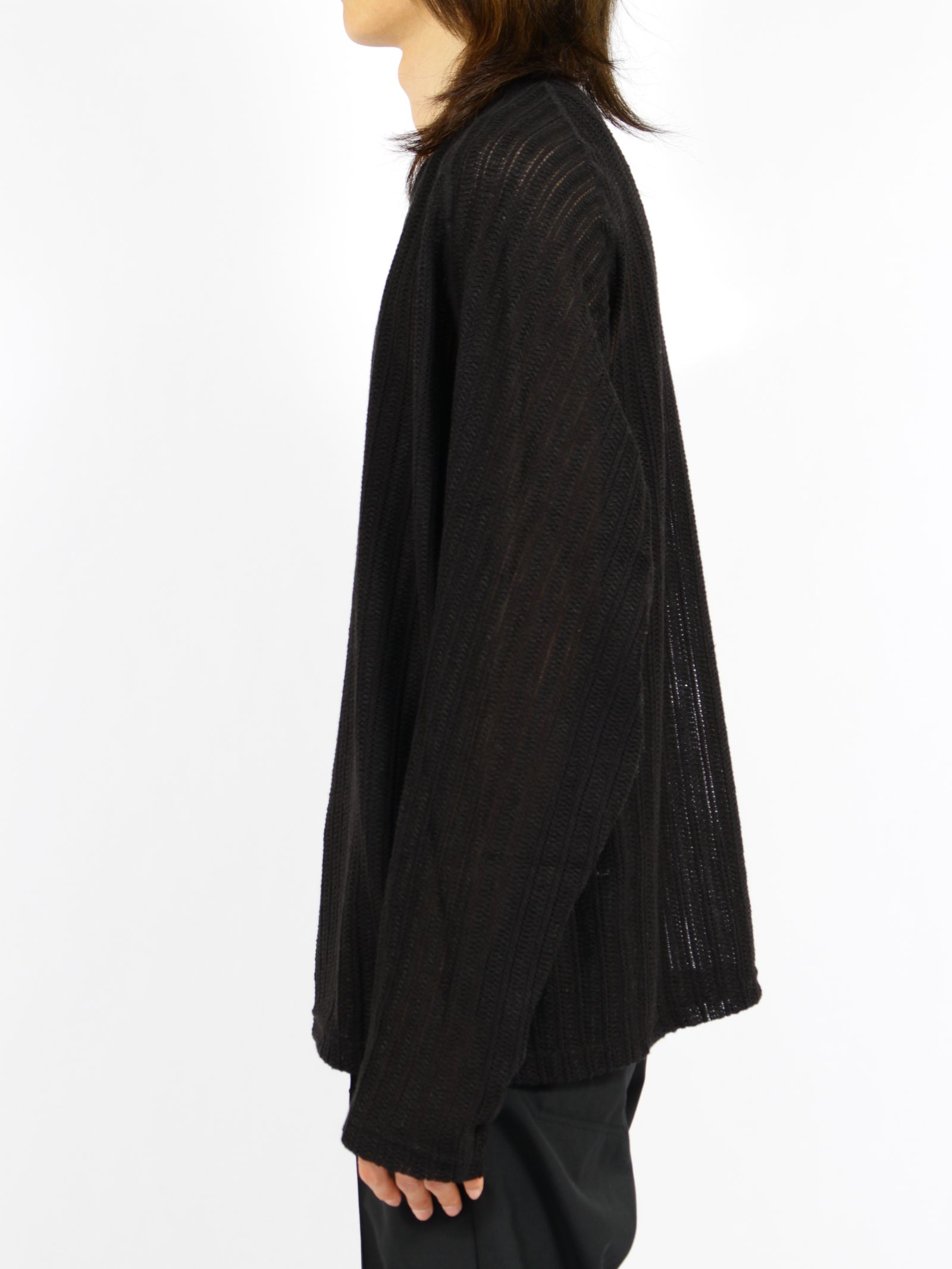 【26SS】ウェーブ ロングスリーブ Tシャツ / LONG SLEEVE T-SHIRTS WAVE / ブラック