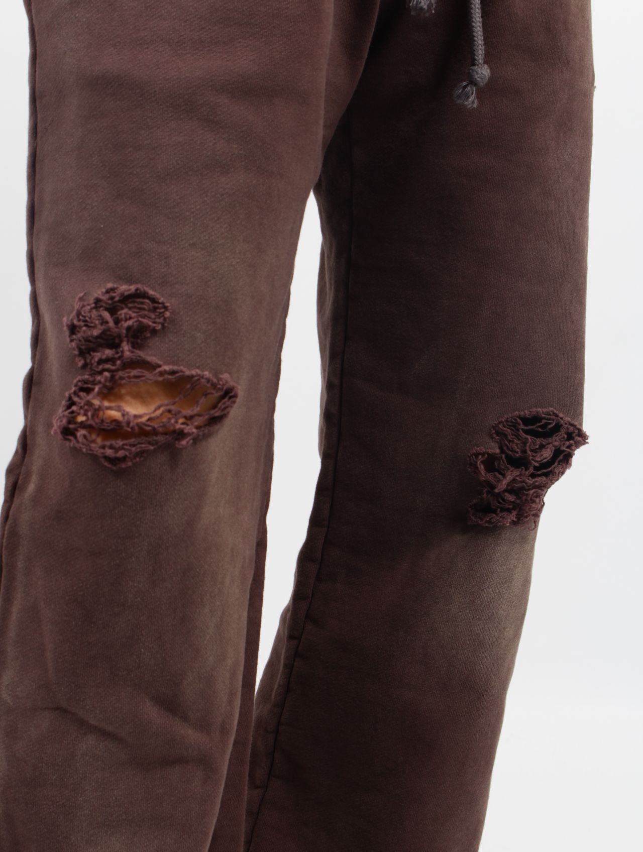 【25SS】ディストレスト スウェットパンツ / DISTRESSED SWEAT PANTS / ブラウン