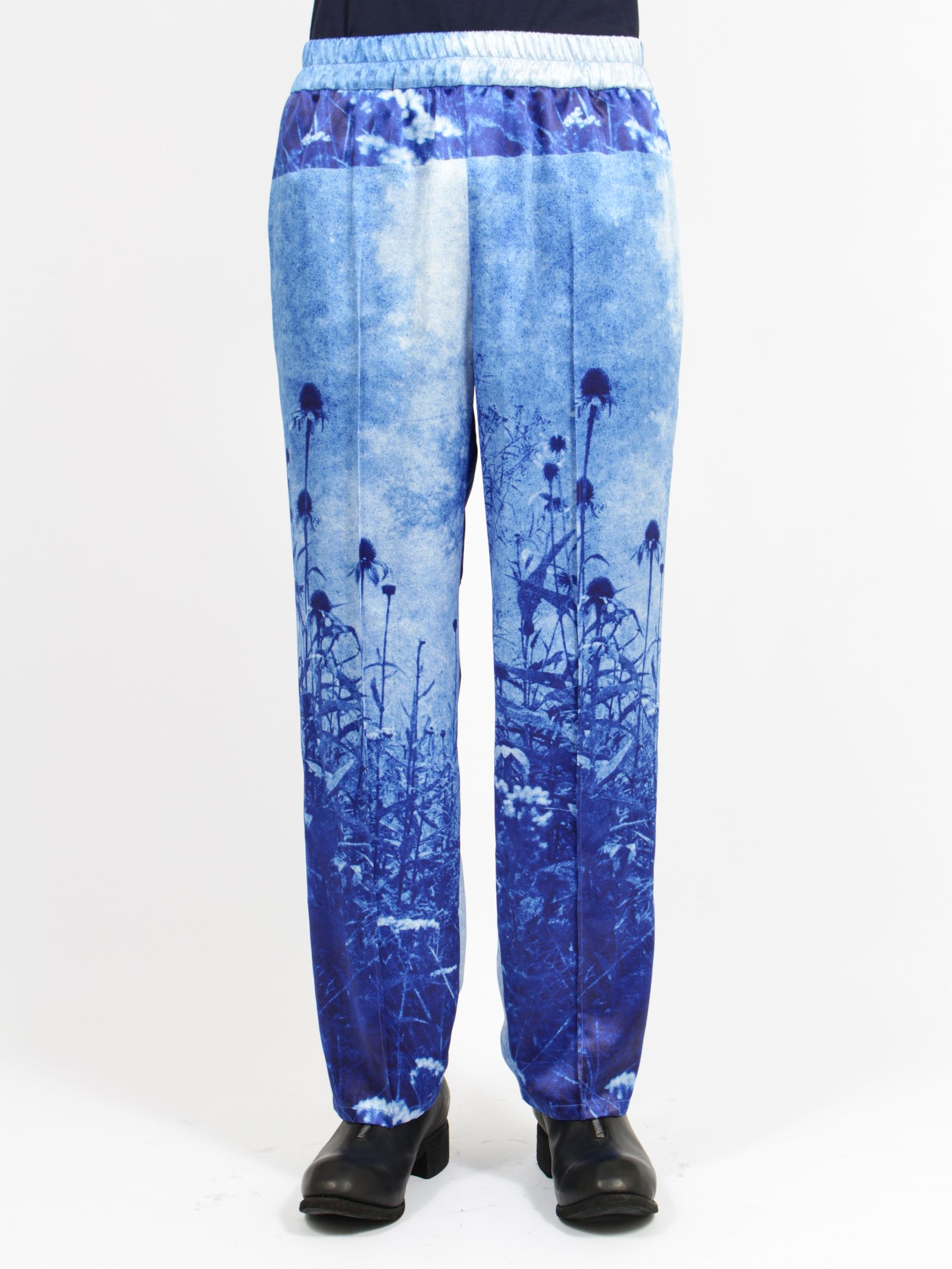 【26SS】ティム・バーバー フォトグラフ ピンタック トラウザーズ スラックス / TIM BARBER PHOTOGRAPH PIN TUCK TROUSERS / ブルー