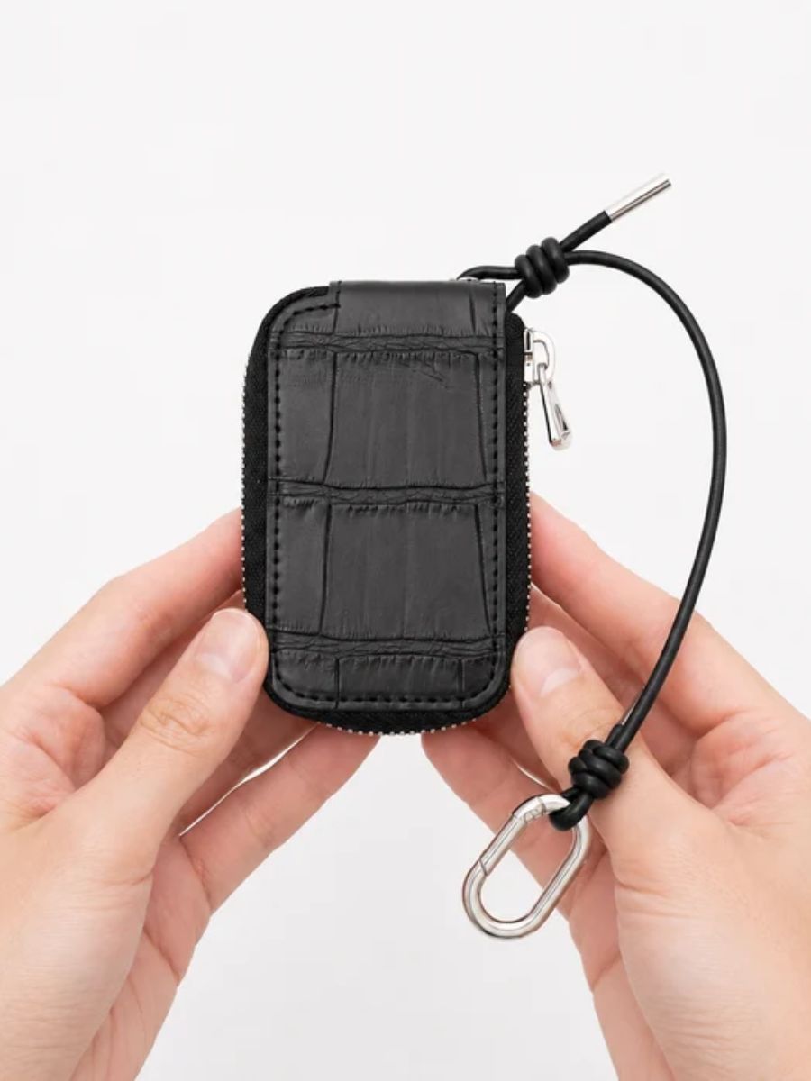クリスティ スマート ケース スリム キーケース クロコダイルレザー / CRISTY SMART CASE CROCO / ブラック