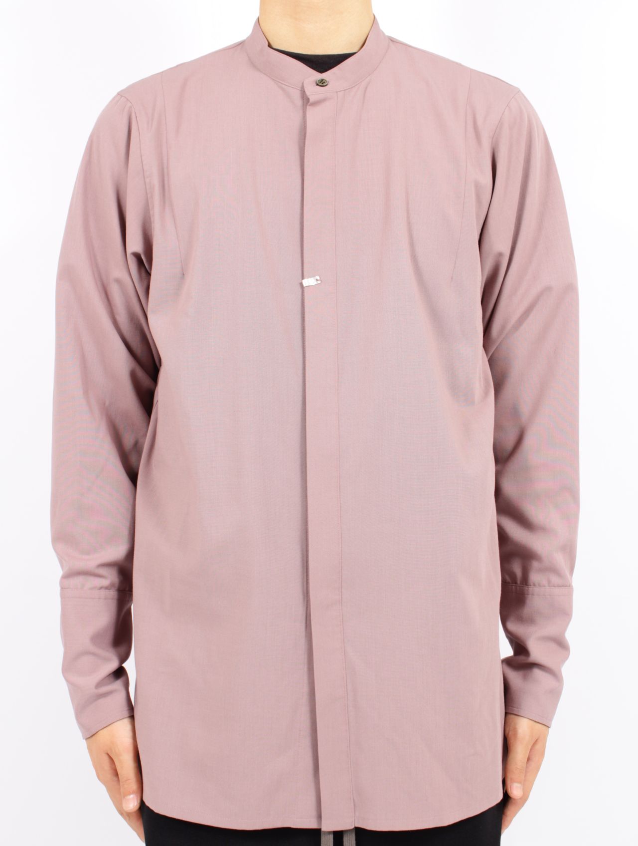 【24AW】スリット バンド カラー シャツ / SLIT BAND COLLAR SHIRT / アズキ