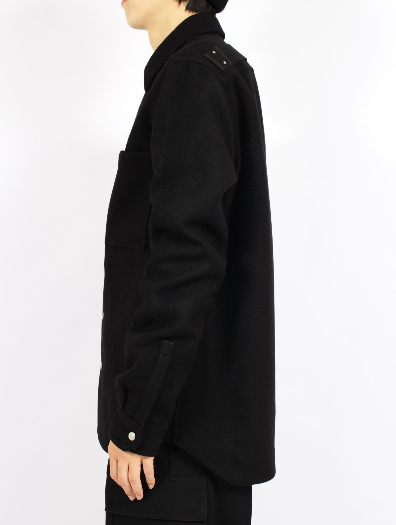 【25AW】ウール アウターシャツ / OUTERSHIRT / ブラック