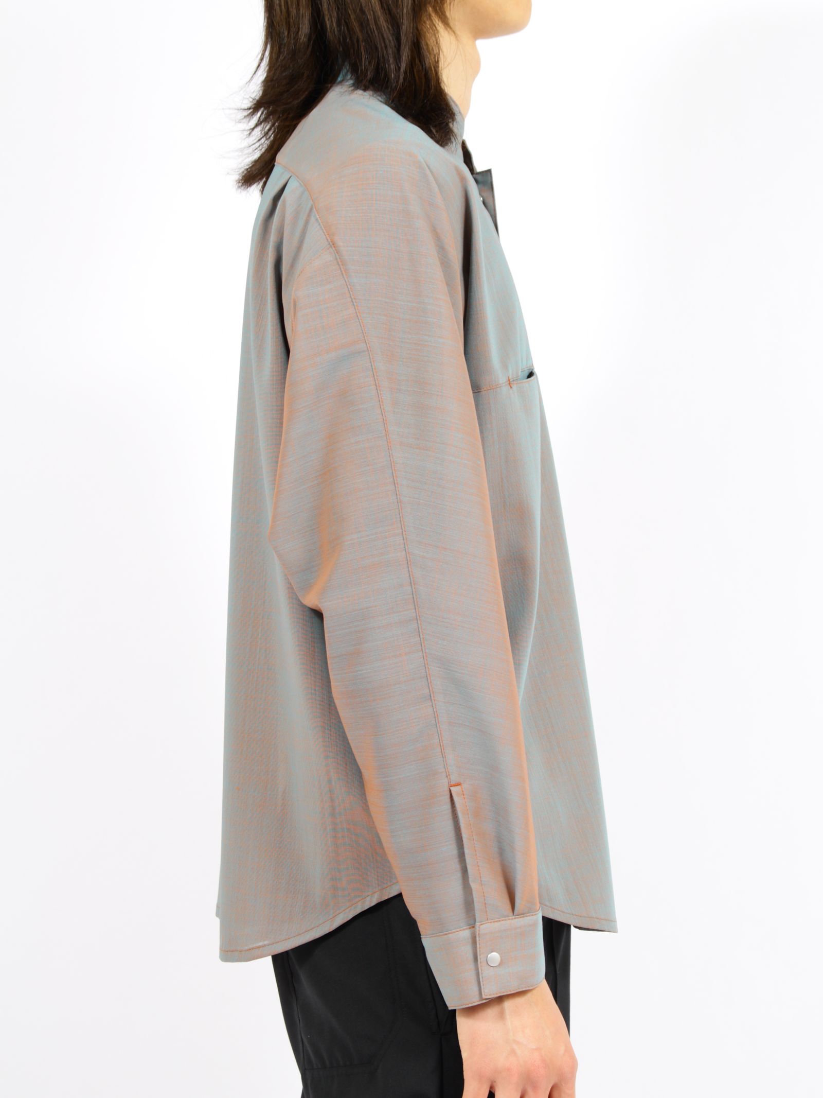 【26SS】シャンブレー マッキーノ シャツ / CHAMBRAY MACKINAW SHIRTS / オレンジグレー