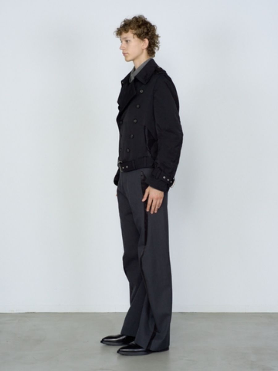 アノマラス ショート トレンチ コート / ANOMALOUS SHORT TRENCH COAT / ブラック