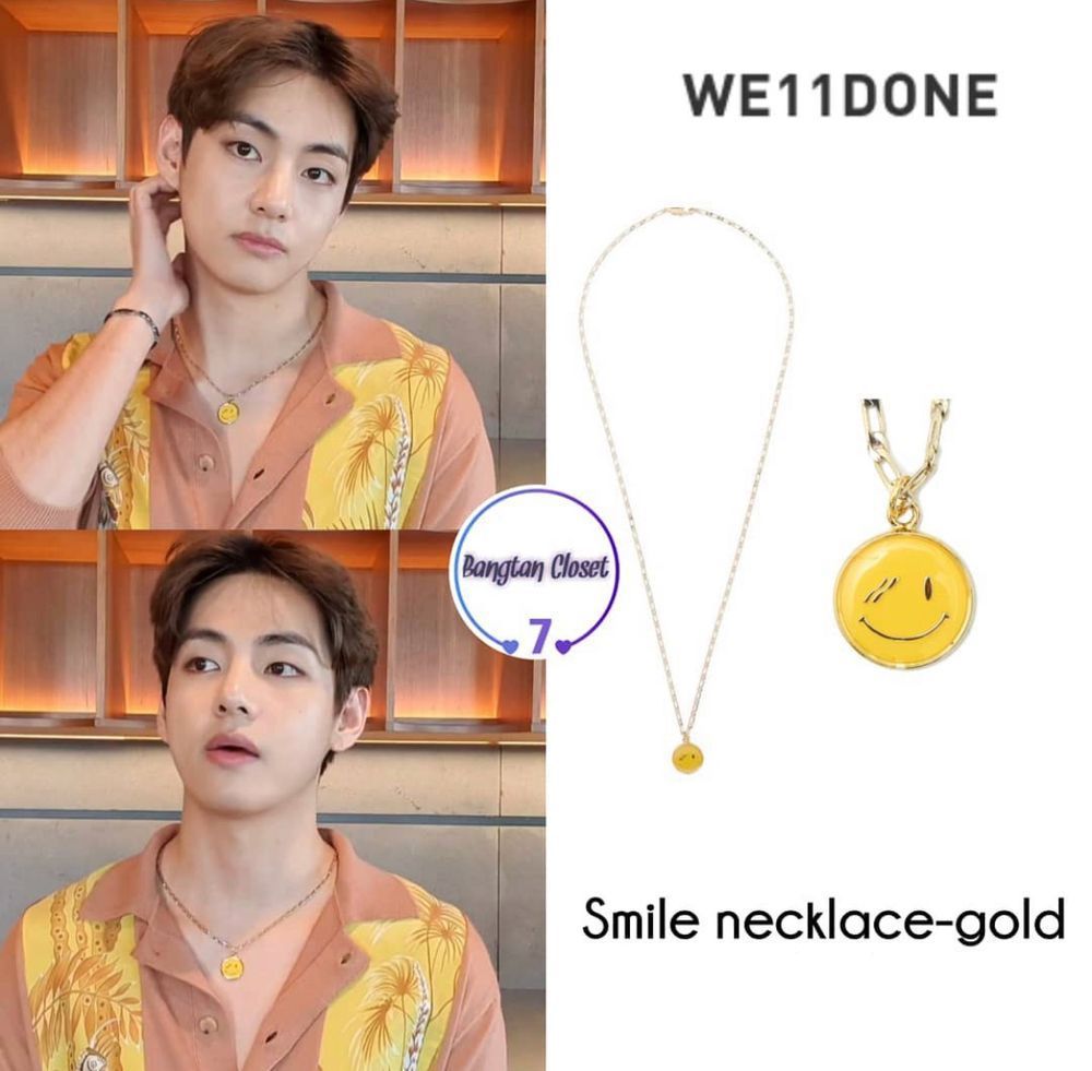 【BTS キム・テヒョン】さん着用、WE11DONEスマイルネックレス『100個限定』ご予約開始‼