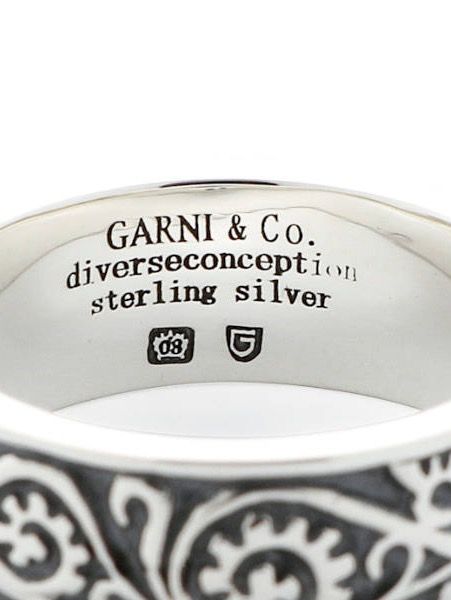 【取り寄せ】ツタ模様 バインパターンリング / Vine Pattern Ring - Light / ブラック
