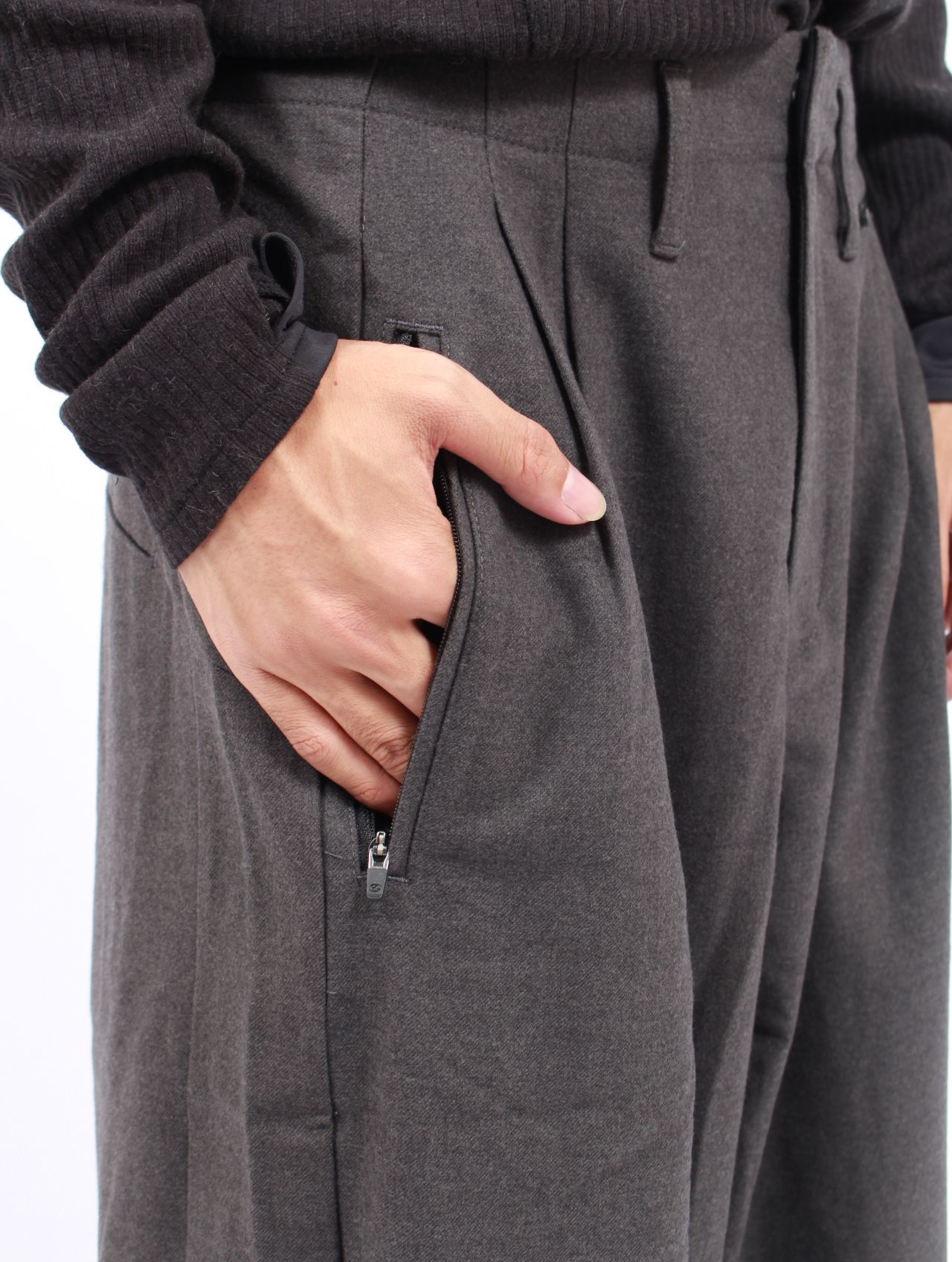 【25AW】ワイド パンツ / WIDE PANTS / チャコール