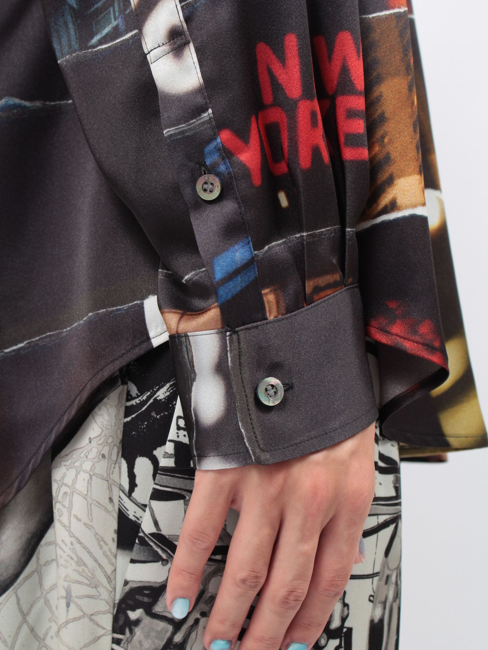 【24AW】荒木塁 コラボ テストプリント グラフィック シャツ / TEST PRINT GRAPHIC SHIRT LUI ARAKI / ブラック