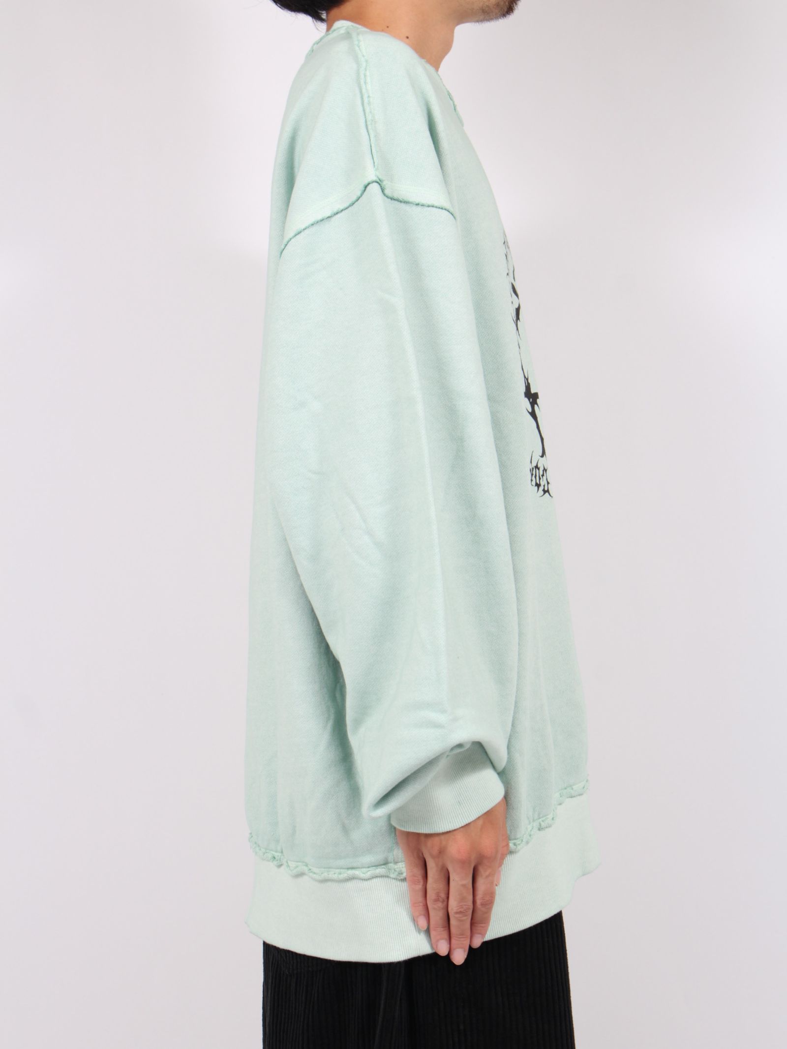 【24AW】ピグメント ペンタグラム コットン クルーネック スウェット / PIGMENT DYE COTTON CREWNECK SWEATER 'PENTAGRAM / ミント