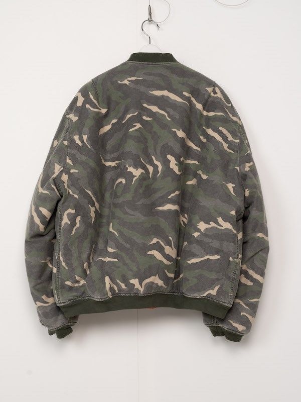 【24AW】フォステックス コラボ カモ ウォッシュ加工 MA-1 / FOSTEX CAMO WASH MA-1 / カーキ