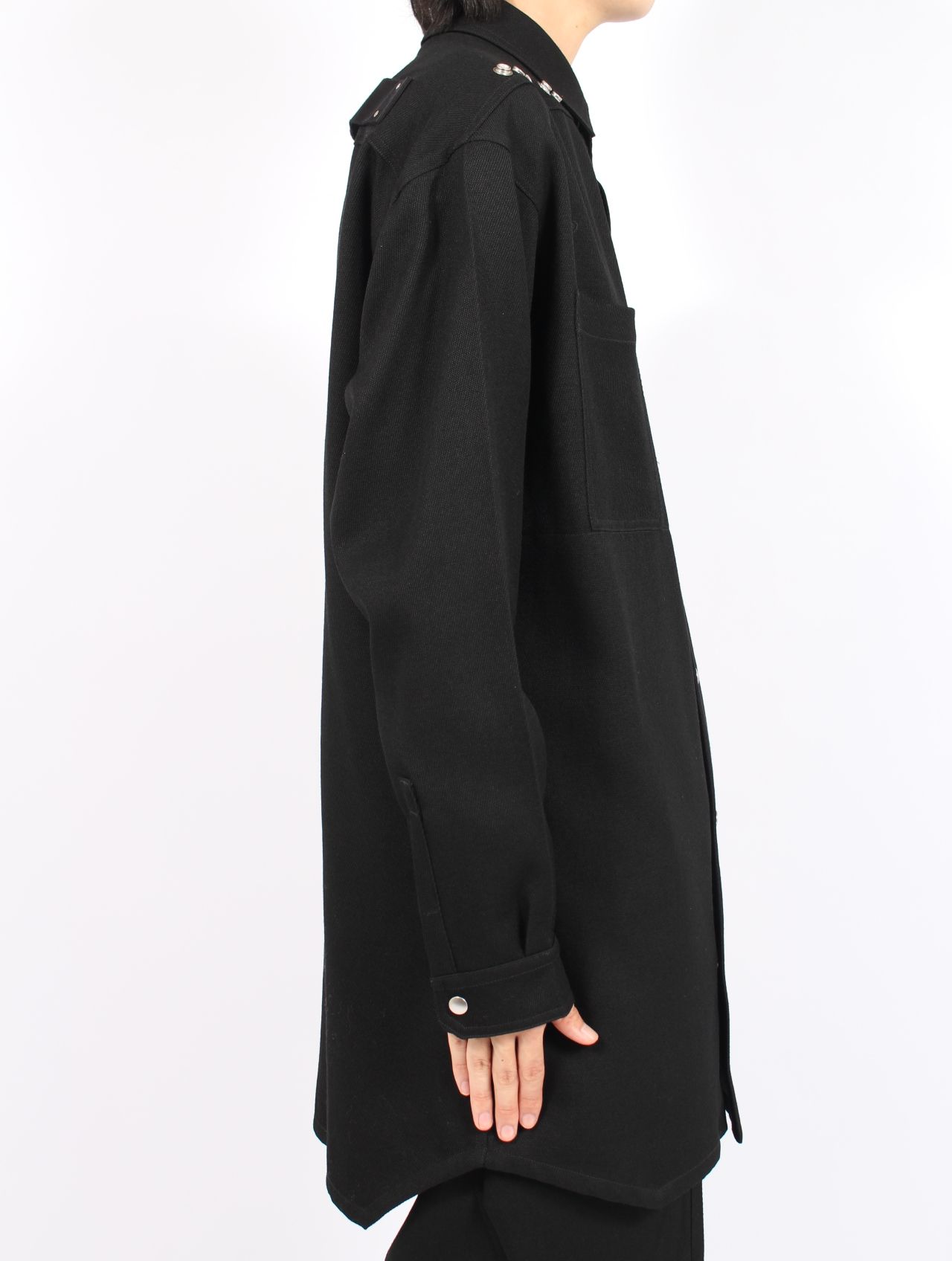 【25AW】オーバーサイズ アウターシャツ / OVERSIZED OUTERSHIRT / ブラック