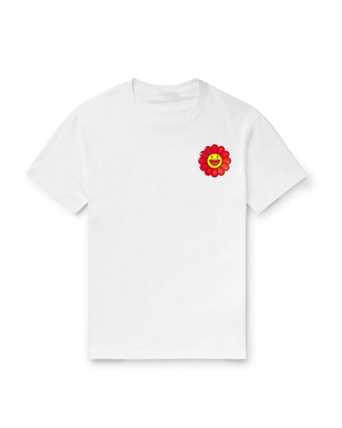 フラワープリント Tシャツ / Rojo Flower Tee / ホワイト × レッド