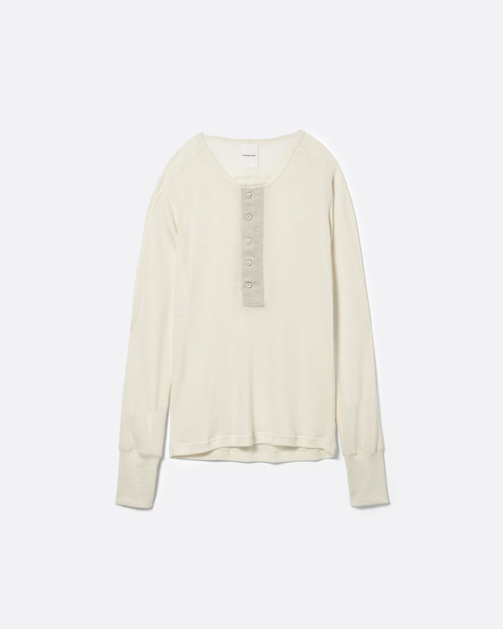 ミリタリー ヘンリーネック シャツ .17 / MILITARY HENRYNECK SHIRT .17 / オフ ホワイト