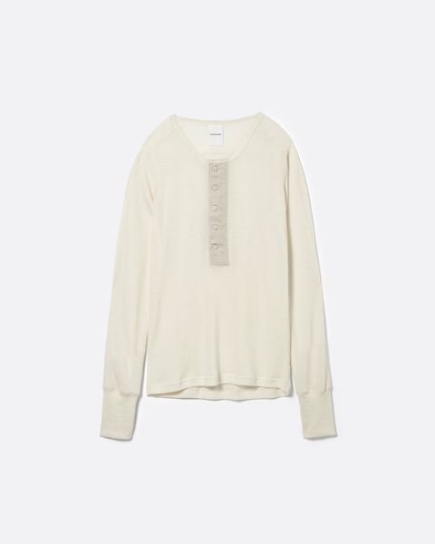 ミリタリー ヘンリーネック シャツ .17 / MILITARY HENRYNECK SHIRT .17 / オフ ホワイト