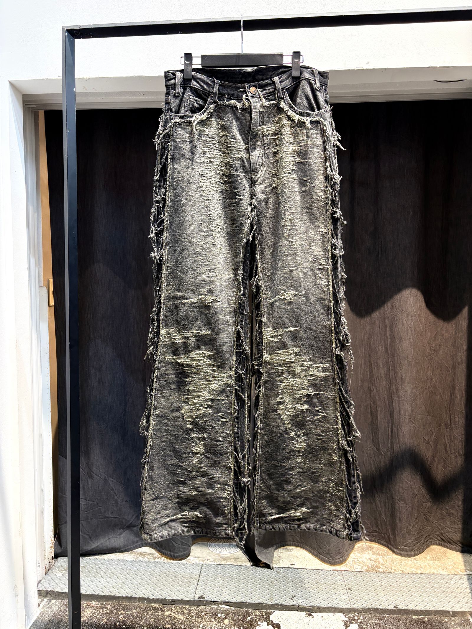 【27SS】デザイン フレア パンツ ジャガードデニム / DESIGN FLARE PANTS / グレー