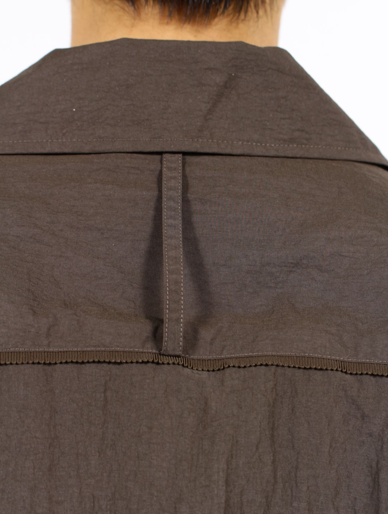 【25SS】ワッシャーナイロン ハーフスリーブ ハンティング シャツ / WASHER NYLON HALF SLEEVE  HUNTING SHIRT / バッファローブラウン