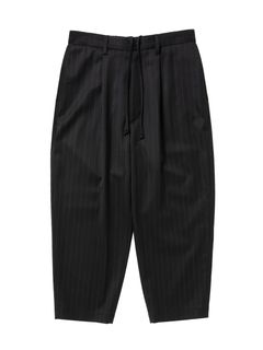 Wool Gabardine Ankle Cut Easy Trousers / STRIPE /  アンクル トラウザーズ / CTE-26A107